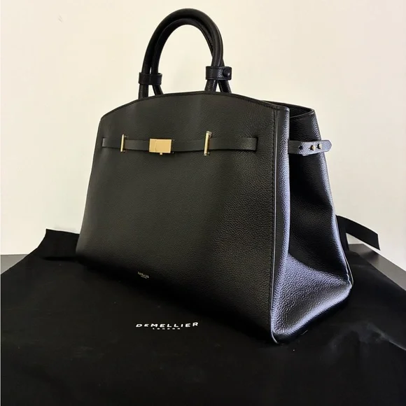✨ DeMellier The Hudson Bag Black Small Grain Leather - Picture 5 of 13